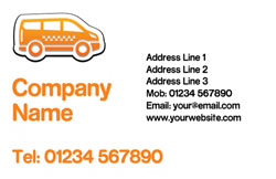 orange minibus business cards
