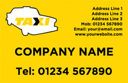 retro taxi business cards