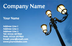 street lights business cards