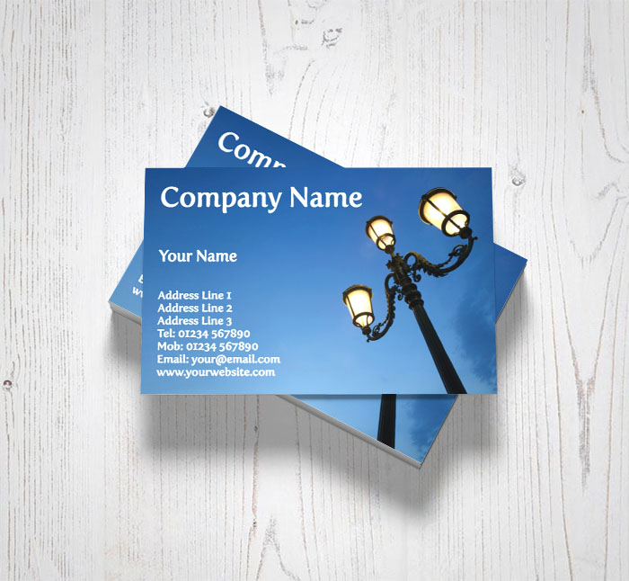 street lights business cards