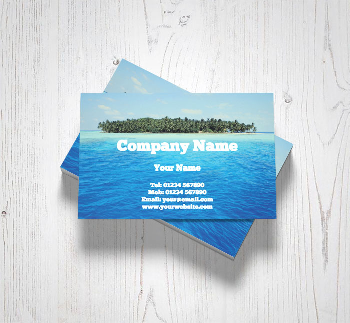 desert island business cards