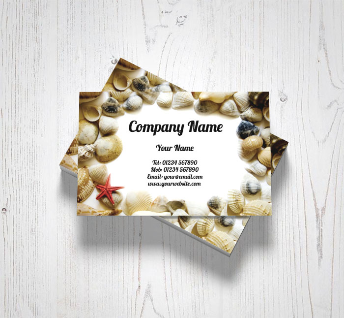 sea shells business cards
