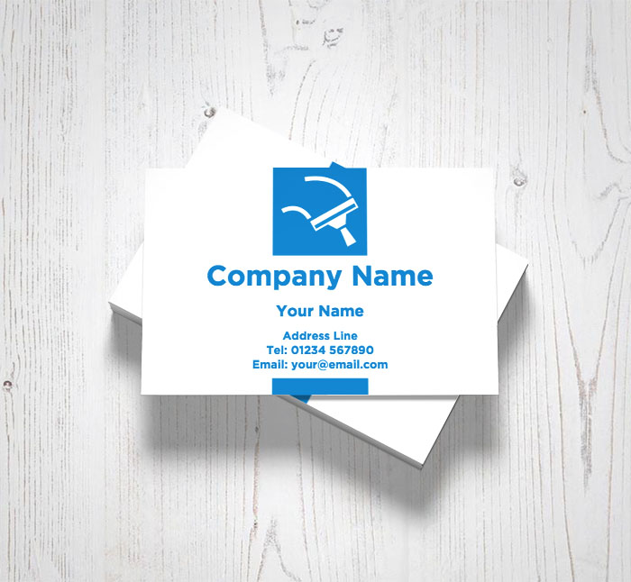 blue squeegee business cards