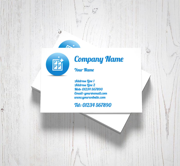 blue window icon business cards