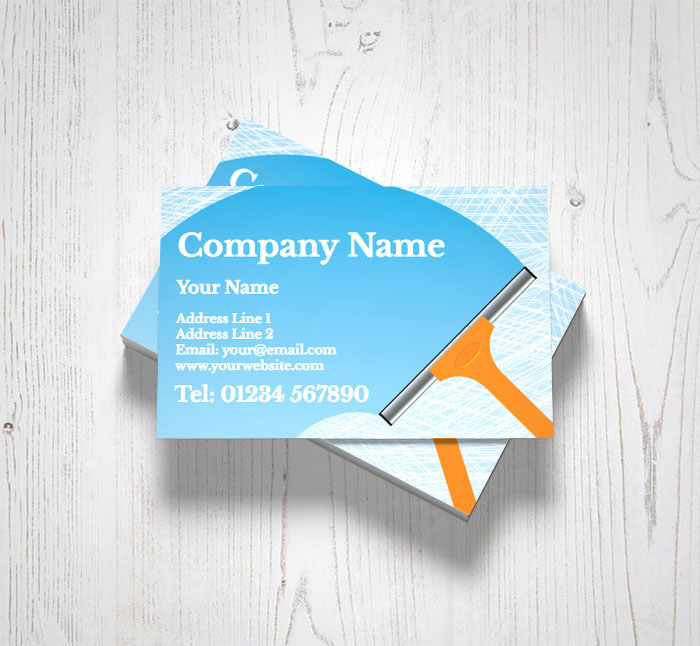 orange squeegee business cards
