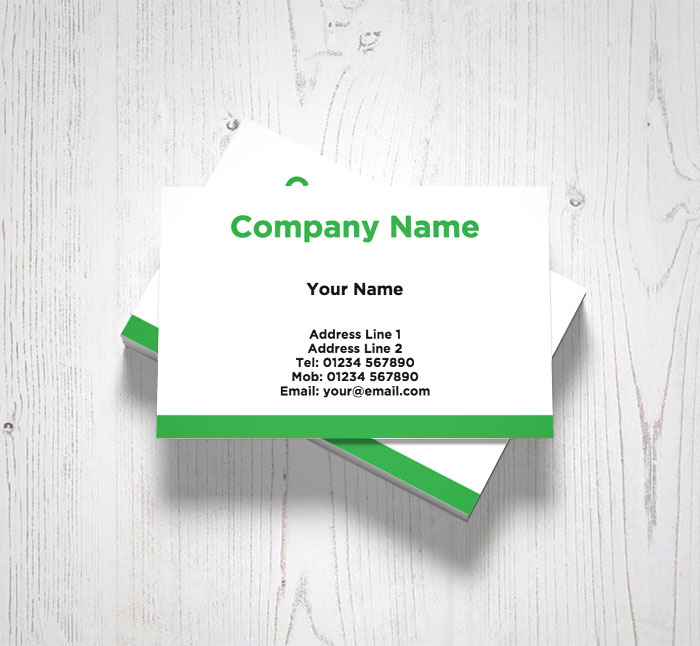 green stripe business cards