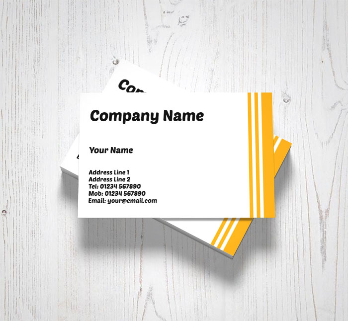 orange stripes business cards