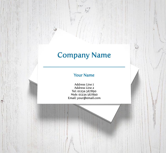 blue line business cards