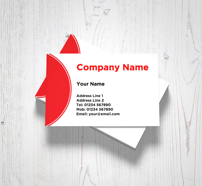 red circle business cards