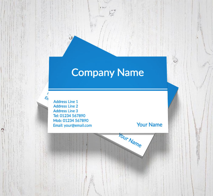 blue block business cards