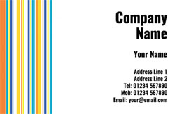 coloured stripes business cards