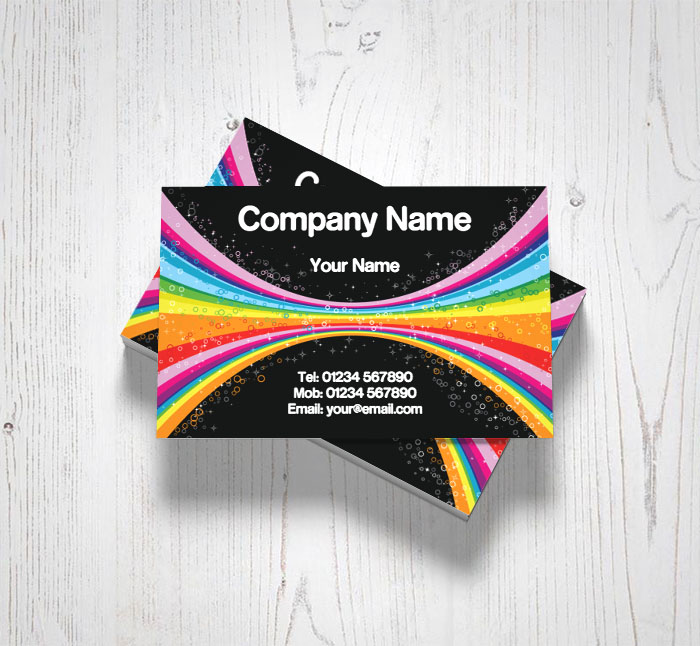 Rainbow Business Cards Customise Online Plus Free Delivery Putty Print