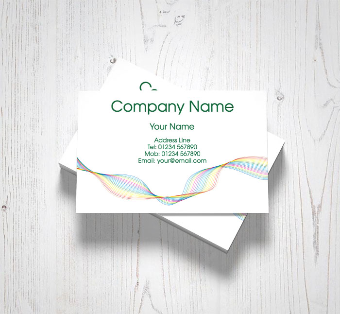 rainbow wave business cards