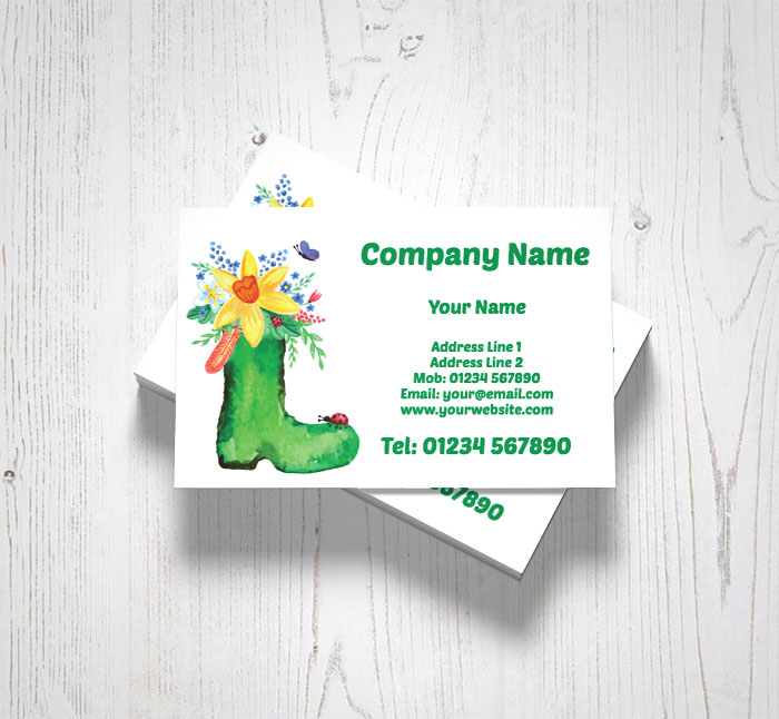 flowering welly business cards