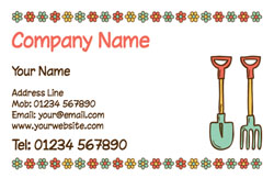 shovel and fork business cards