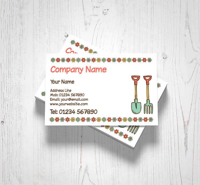 shovel and fork business cards