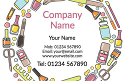 nail bar business cards