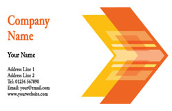 orange arrow business cards