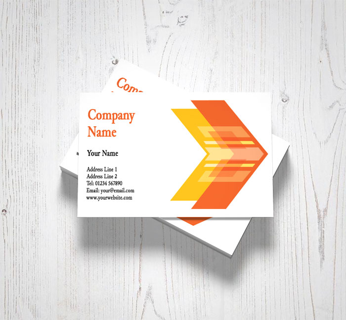 orange arrow business cards