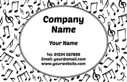 musical notes business cards