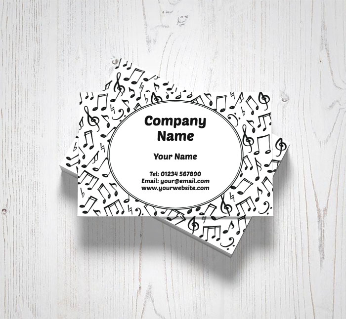 musical notes business cards