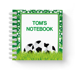football and stars mini notebook
