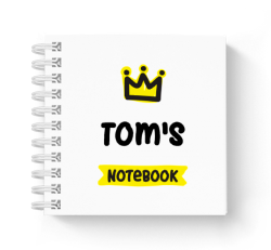 yellow crown mini notebook