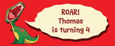 dinosaur roar party banner