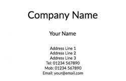 standard business cards