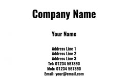 simple white business cards