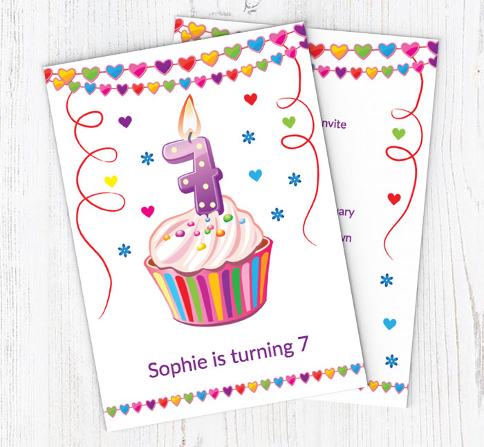 7th birthday party invitations