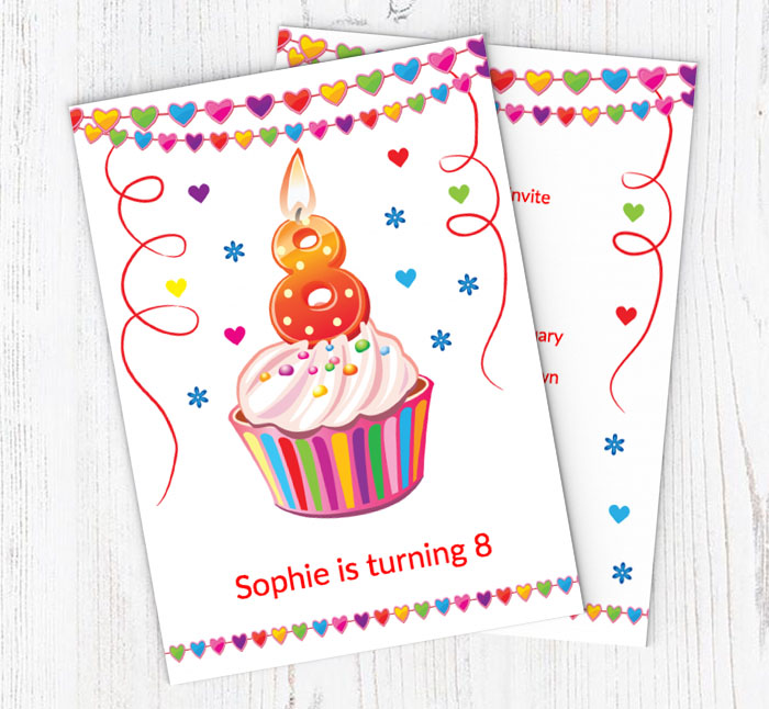 8th birthday party invitations