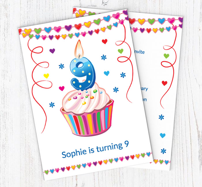 9th birthday party invitations