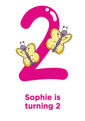 butterflies 2nd birthday party invitations