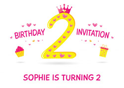 2nd princess birthday party invitations