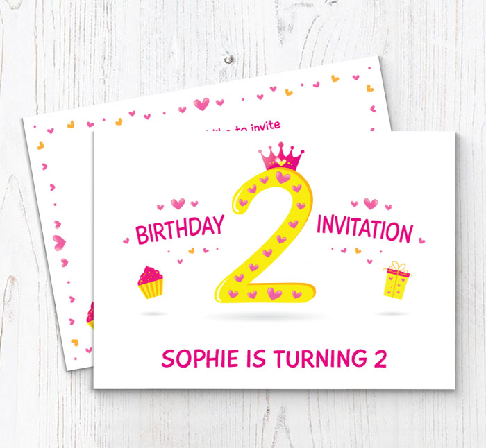 2nd princess birthday party invitations