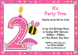 bumble bee 2nd birthday invitations