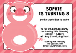 pink 8th birthday party invitations