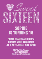 sweet sixteen birthday invitations