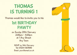 1st birthday pawty invitations