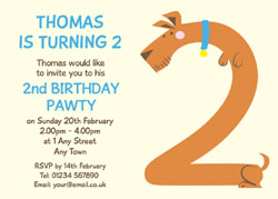 2nd birthday pawty invitations