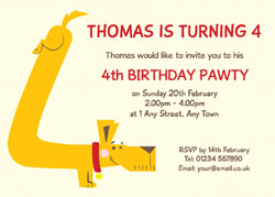 4th birthday pawty invitations