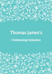 leaves christening invitations