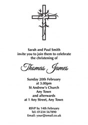 cross christening invitations