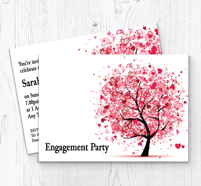 tree of hearts invitations