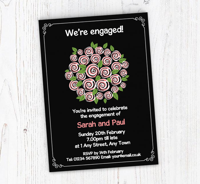 bouquet of flowers invitations