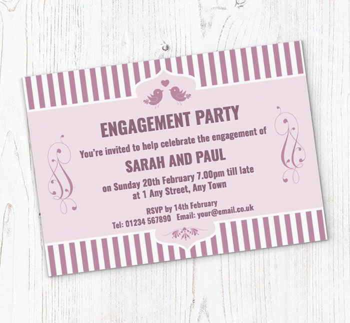 striped invitations