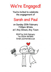 engaged couple invitations