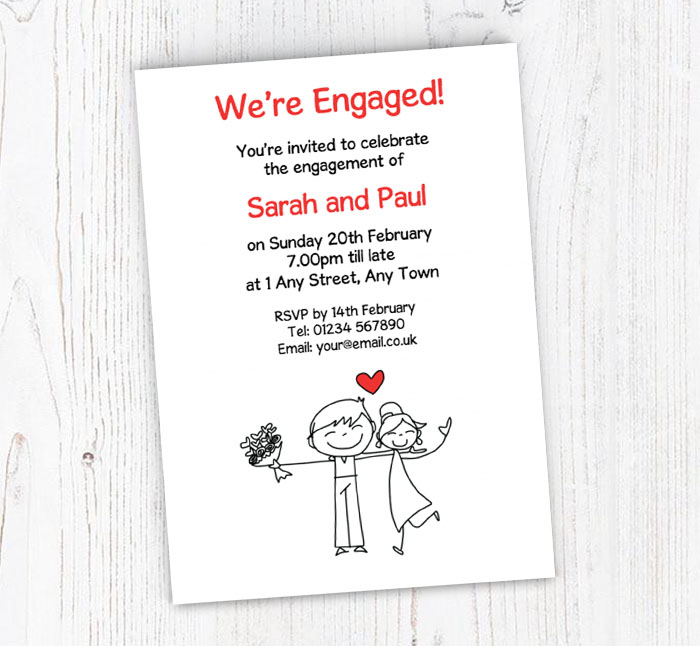 engaged couple invitations