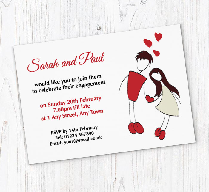 jumping couple invitations